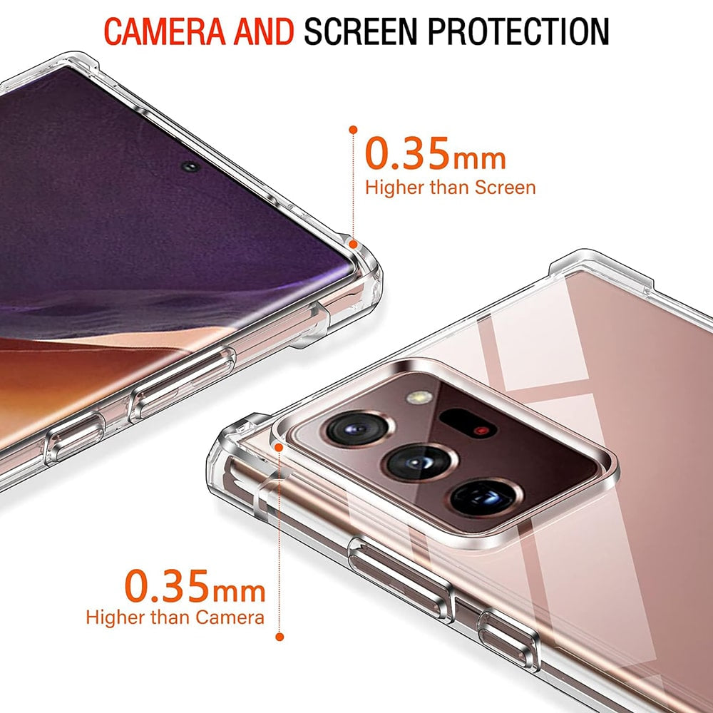 Techsuit Shockproof Clear Silicone prozirna maskica otporna na udarce za Samsung Galaxy Note 20 Ultra 4G / Note 20 Ultra 5G