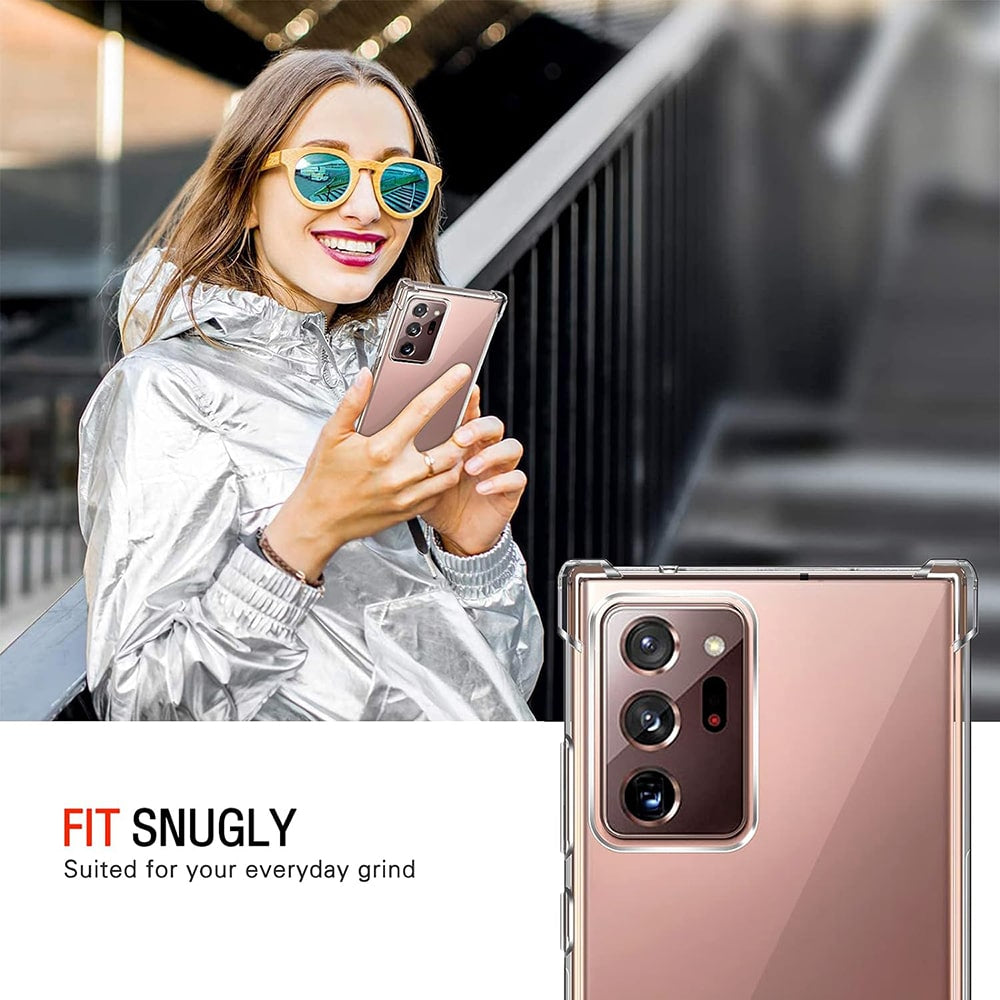 Techsuit Shockproof Clear Silicone prozirna maskica otporna na udarce za Samsung Galaxy Note 20 Ultra 4G / Note 20 Ultra 5G