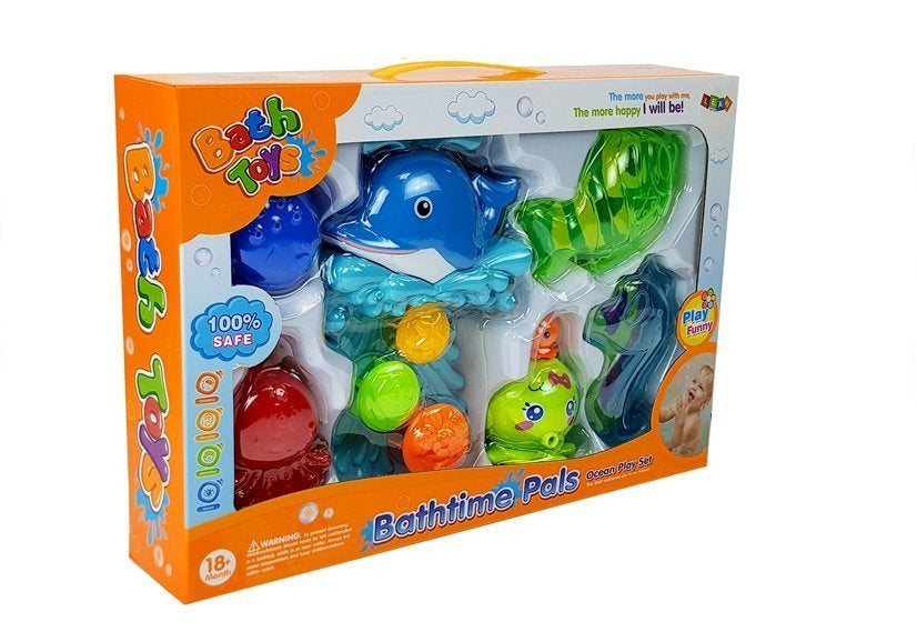 Set za kupanje dupin Morske životinje + Plastični vodopad