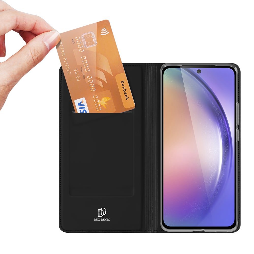 DUX DUCIS Skin Pro – hladké kožené pouzdro pro Motorola Edge 40 Neo černé