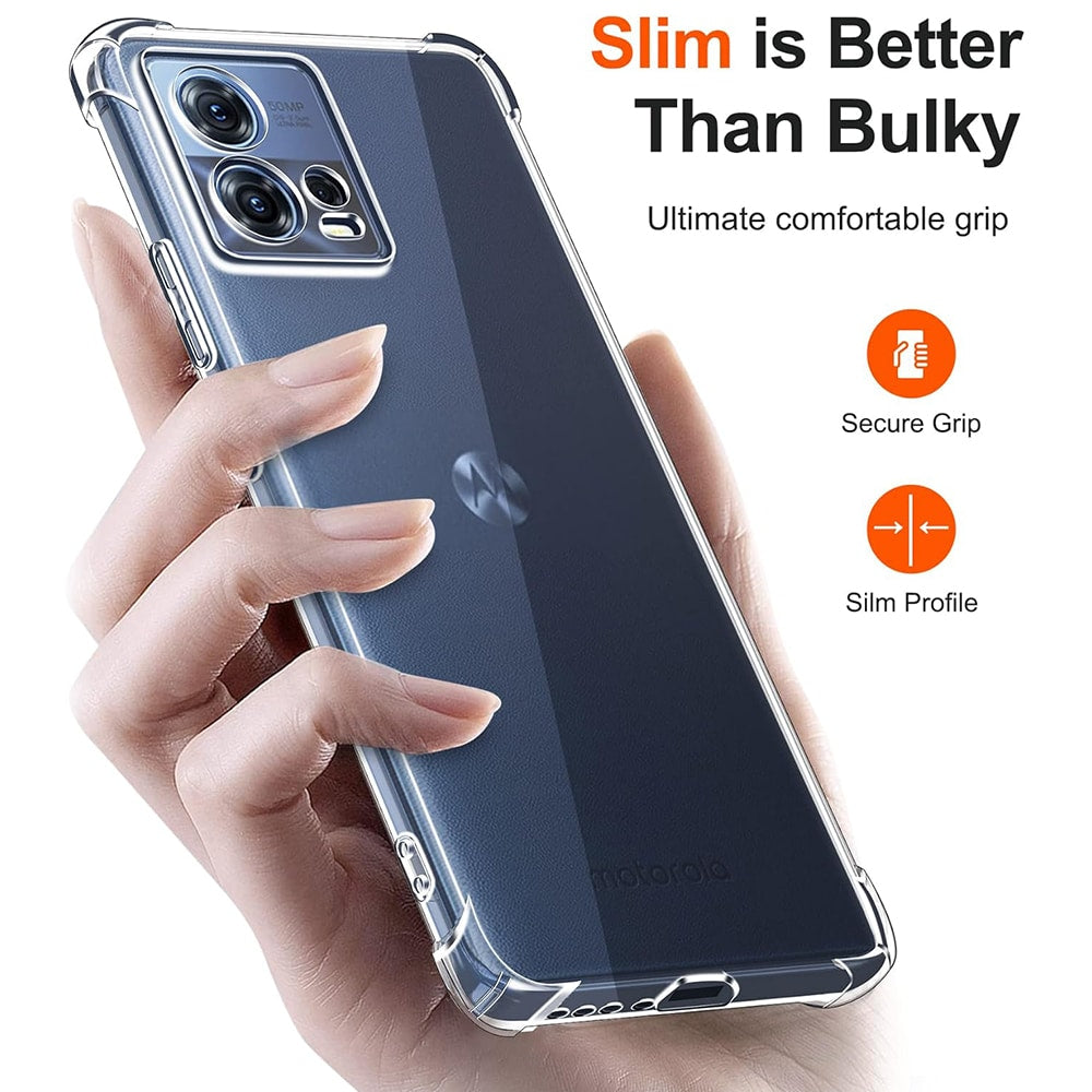 Techsuit Shockproof Clear Silicone průhledné pouzdro odolné proti nárazům pro Motorola Edge 30 Fusion
