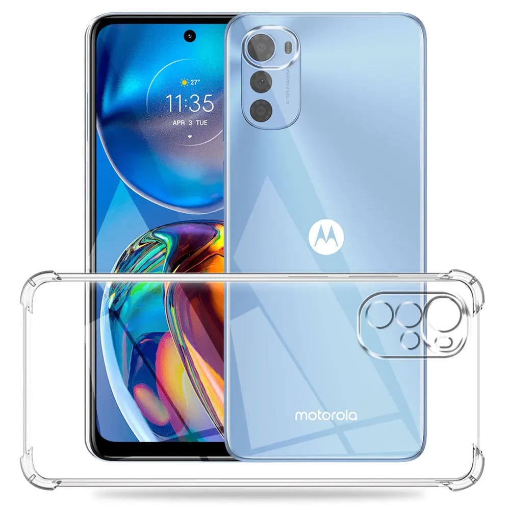 Techsuit Shockproof Clear Silicone průhledné pouzdro odolné proti nárazům pro Motorola Moto E32 / Moto E32s / Moto G22