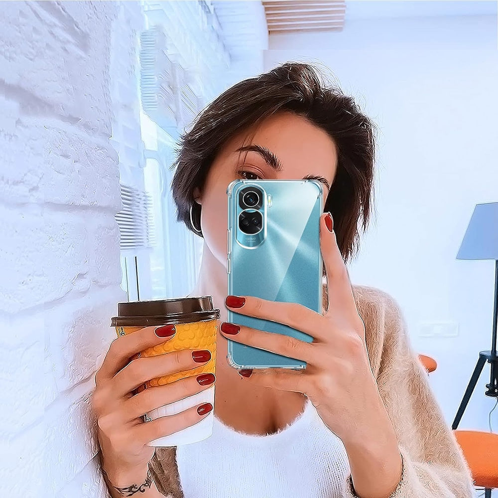 Techsuit Shockproof Clear Silicone průhledné pouzdro odolné proti nárazům pro Honor 90 Lite
