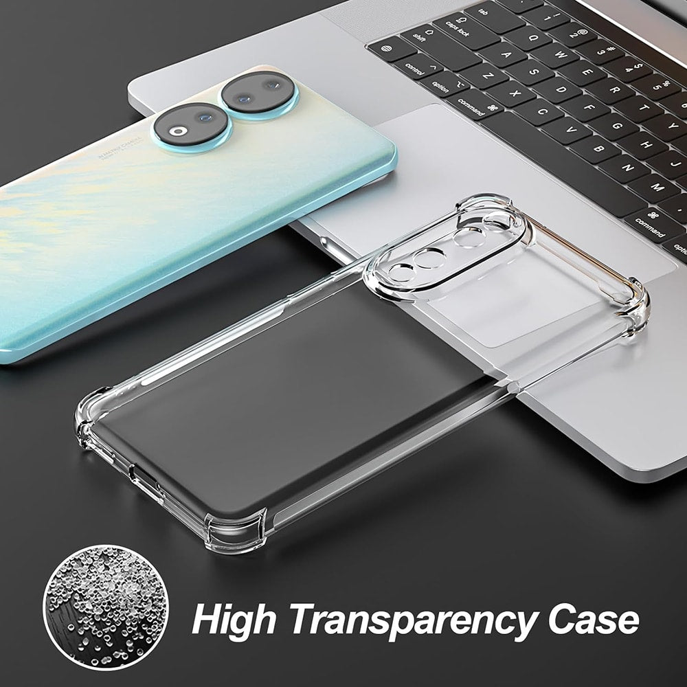 Techsuit Shockproof Clear Silicone průhledné pouzdro odolné proti nárazům pro Honor 90 Pro