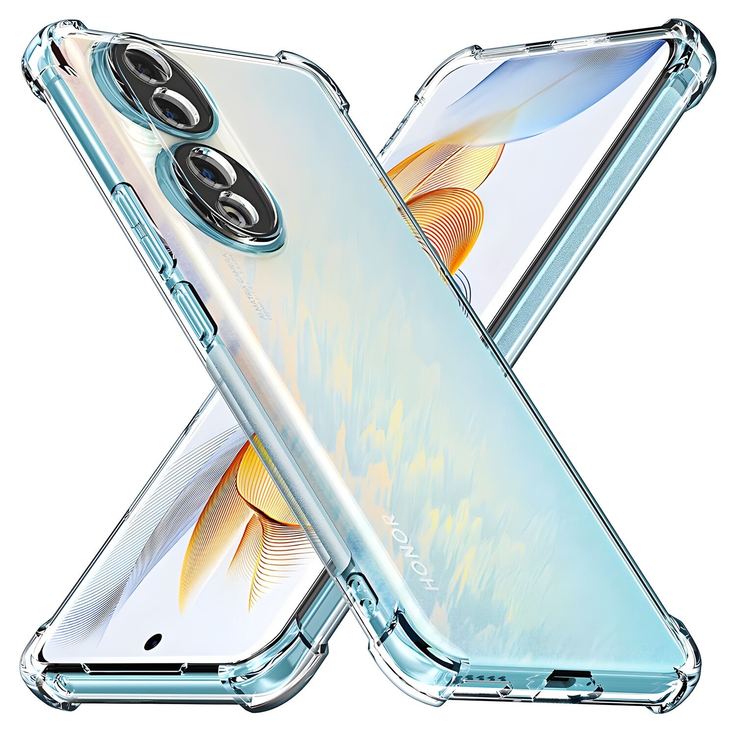 Silikonska futrola s ojačanim rubovima za Honor 90 Pro - Prozirna KP30050