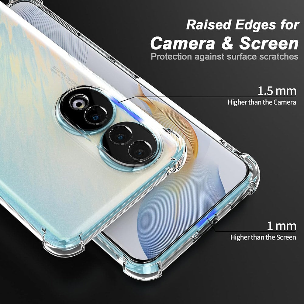 Techsuit Shockproof Clear Silicone průhledné pouzdro odolné proti nárazům pro Honor 90 Pro