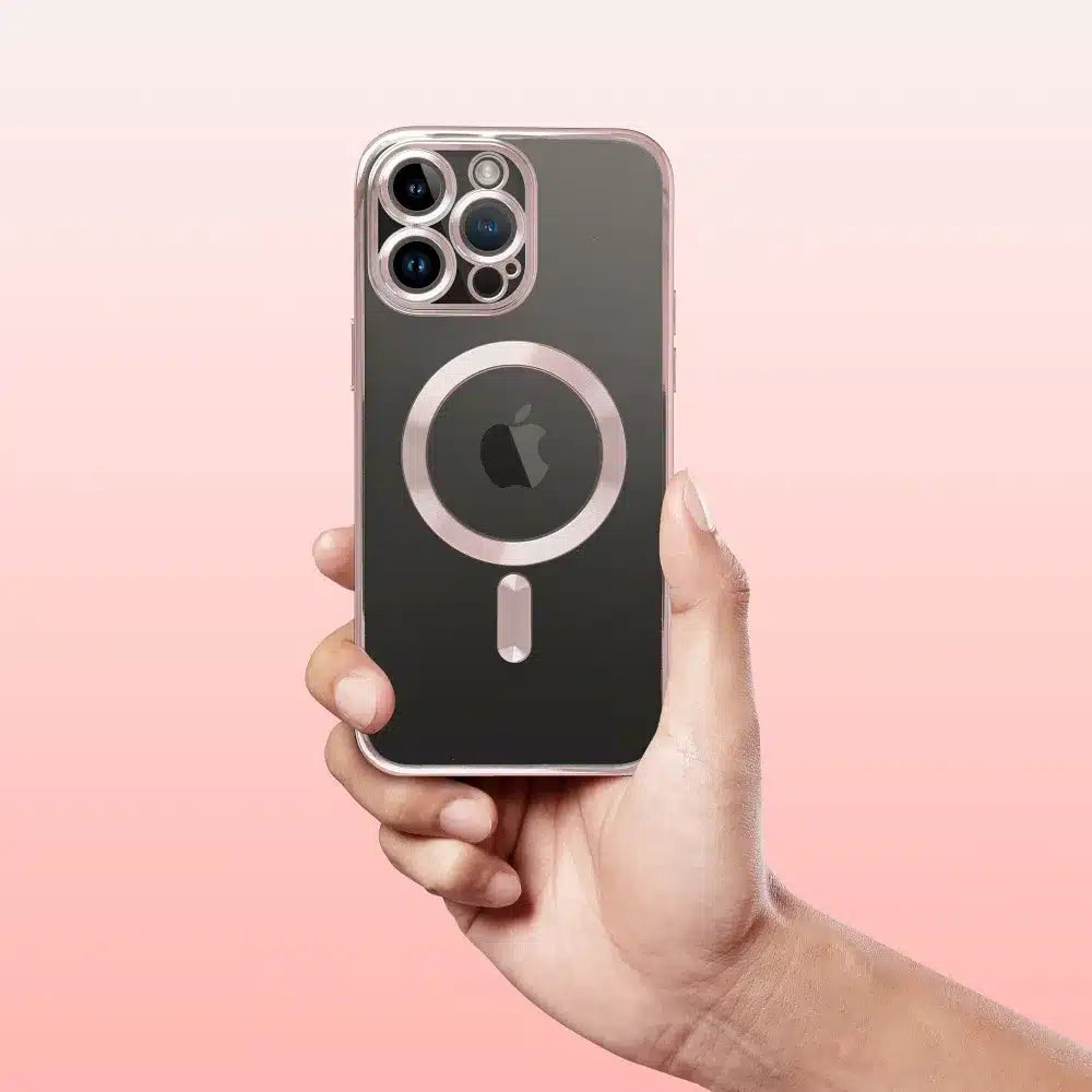 Electro Mag kryt na iPhone 12 PRO růžovo zlatý