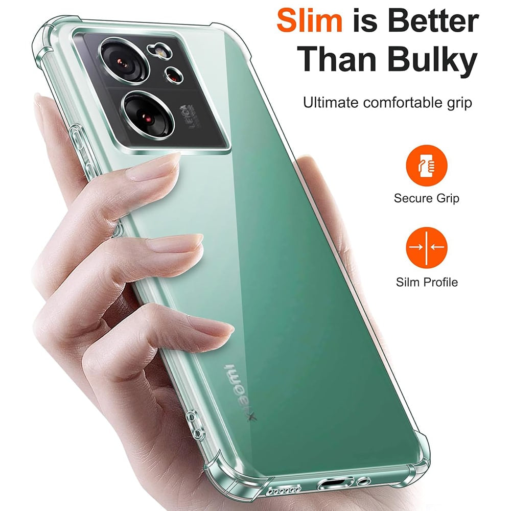 Techsuit Shockproof Clear Silicone průhledné pouzdro odolné proti nárazům pro Xiaomi 13T / 13T Pro