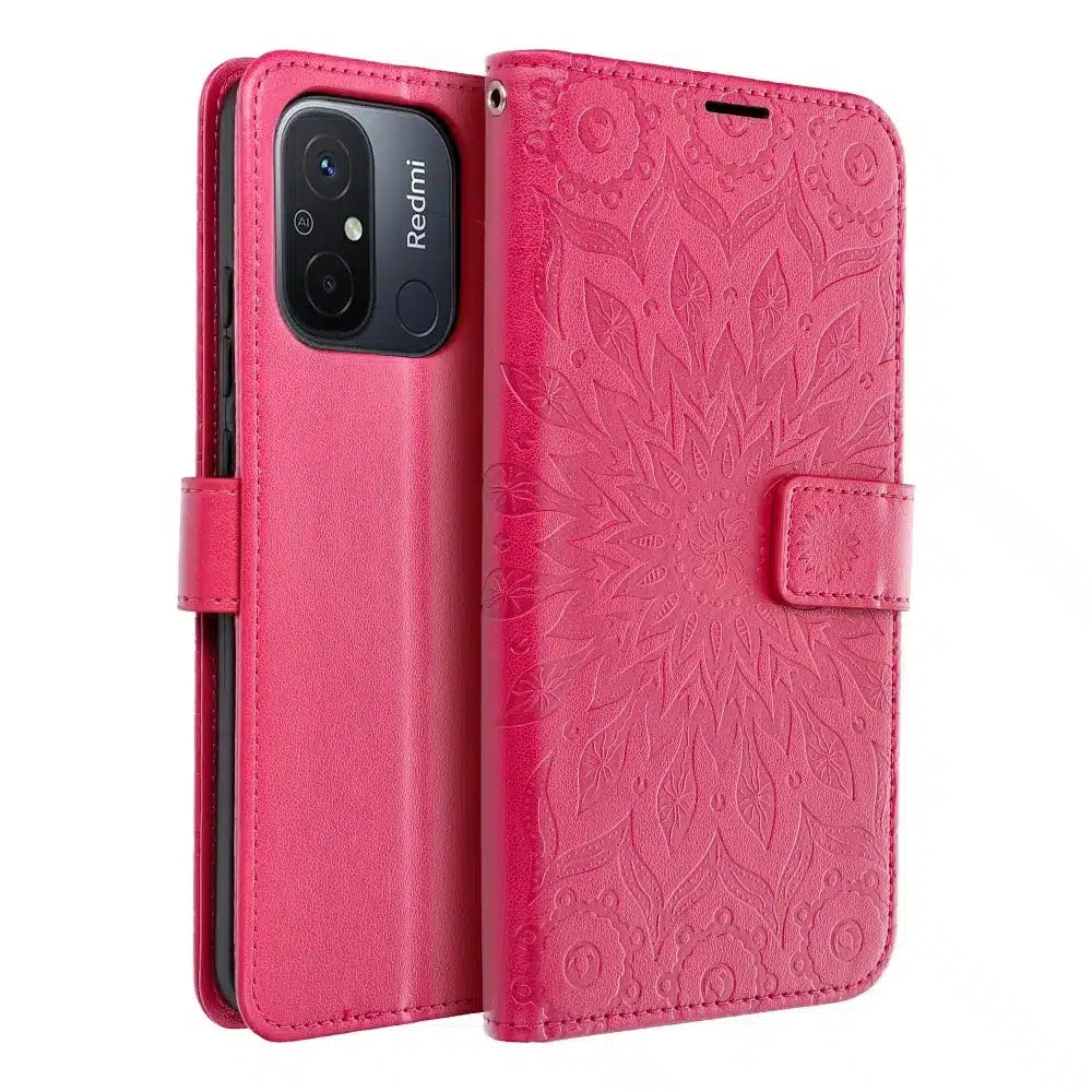 MEZZO Book case vyklápěcí pouzdro pro XIAOMI Redmi 12 C mandala purpurová