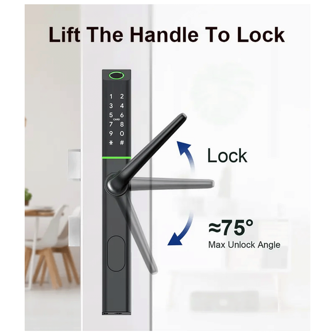 Amiko Home Pametna brava,Bluetooth,WiFi,PIN,RFID,fingerprint,ključ - S3B Smart Lock