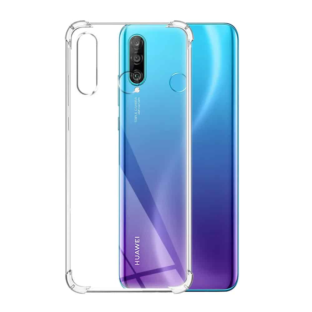 Techsuit Shockproof Clear Silicone průhledné pouzdro odolné proti nárazům pro Huawei P30 Lite / P30 Lite New Edition