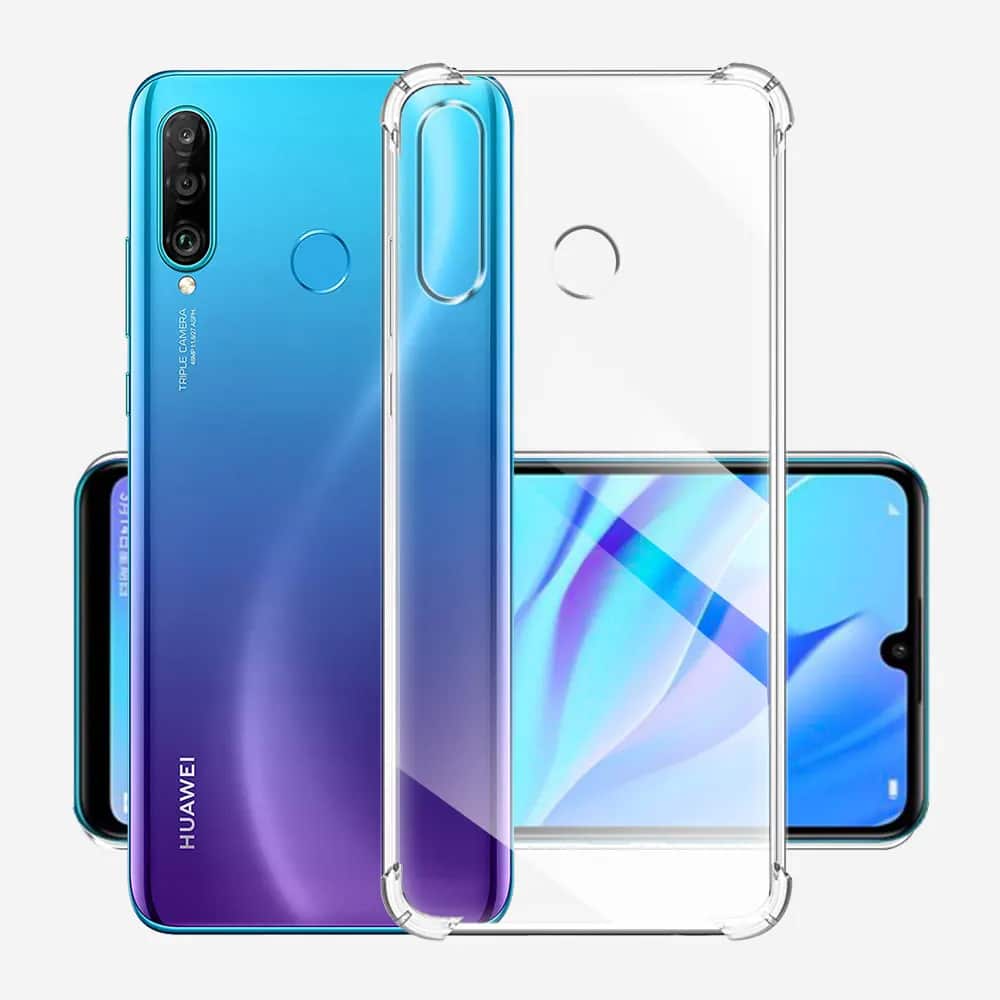Techsuit Shockproof Clear Silicone průhledné pouzdro odolné proti nárazům pro Huawei P30 Lite / P30 Lite New Edition