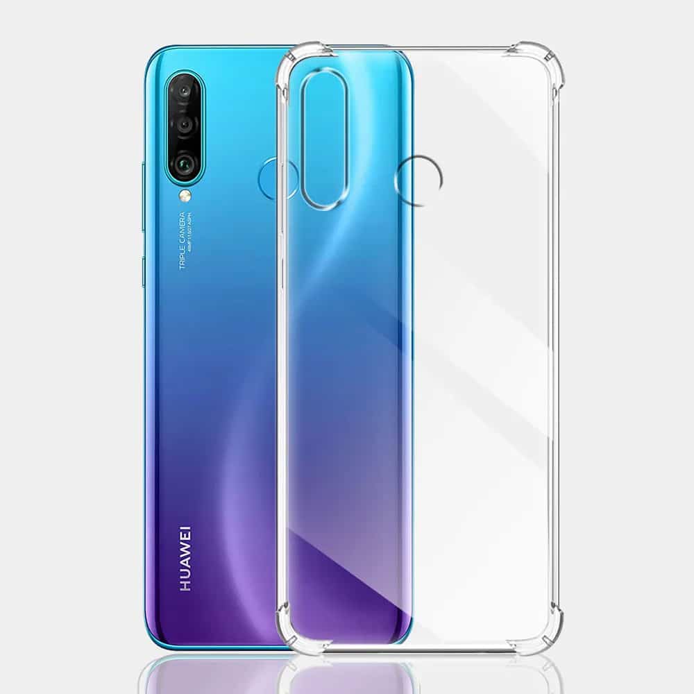 Techsuit Shockproof Clear Silicone průhledné pouzdro odolné proti nárazům pro Huawei P30 Lite / P30 Lite New Edition