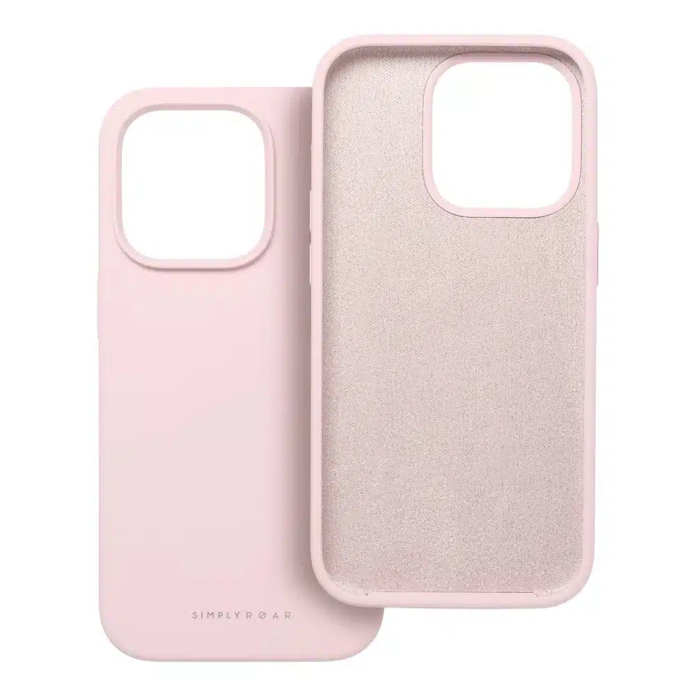 Roar Cloud-Skin maska pro iPhone 14 Pro světle růžová