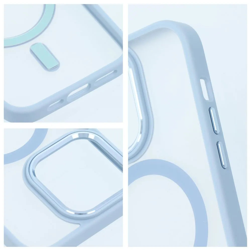 Matte Mag Cover kryt kompatibilní s MagSafe pro iPhone 12/12 PRO modrý