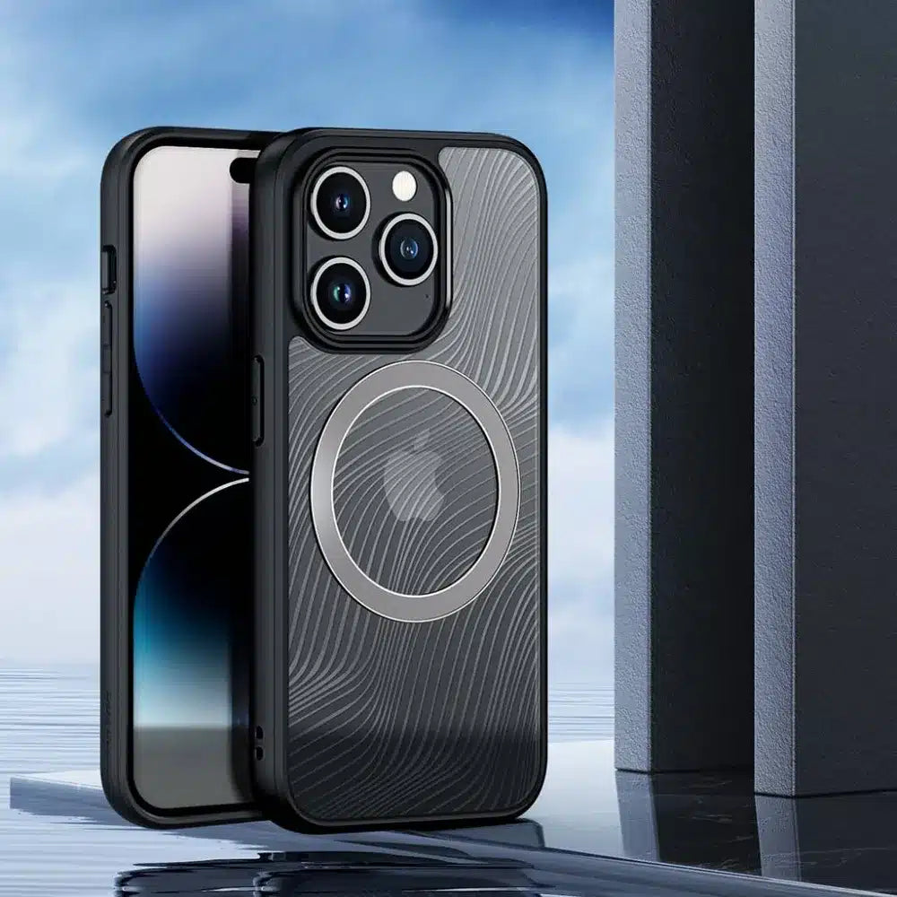DUX DUCIS Aimo Mag – obrněný kryt kompatibilní s MagSafe pro Apple iPhone 15 Pro černý