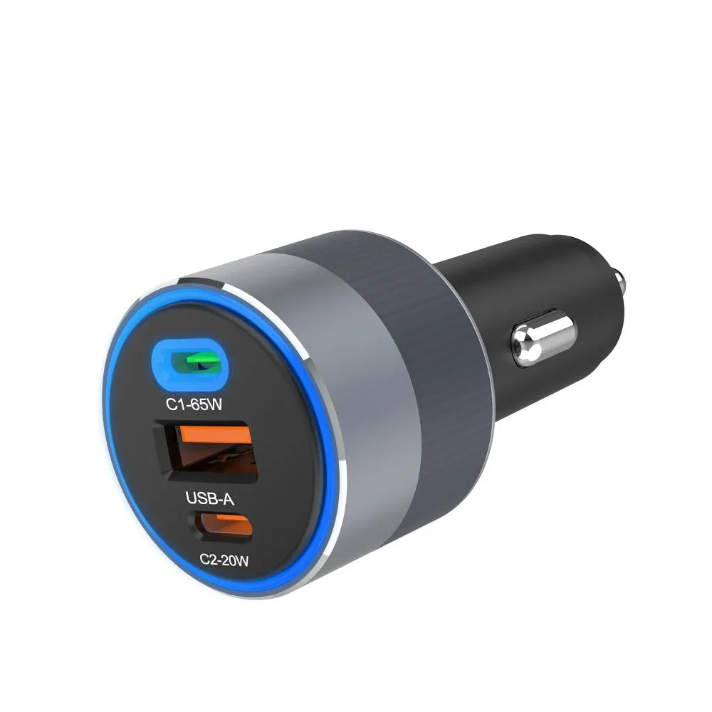 FORCELL F-ENERGY Alu - nabíječka do auta 85W PD+QC4.0+SAM SFC 2.0, 2xUSB C+USB A
