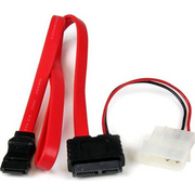 StarTech.com SLSATAF36 SATA kabel 0,9144 m SATA 13-pin SATA 7-pin + Molex (4-pin) Crveno