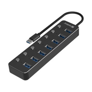 Sandberg 134-33 sučelje čvorišta USB 3.2 Gen 1 (3.1 Gen 1) Type-A 5000 Mbit/s Crno