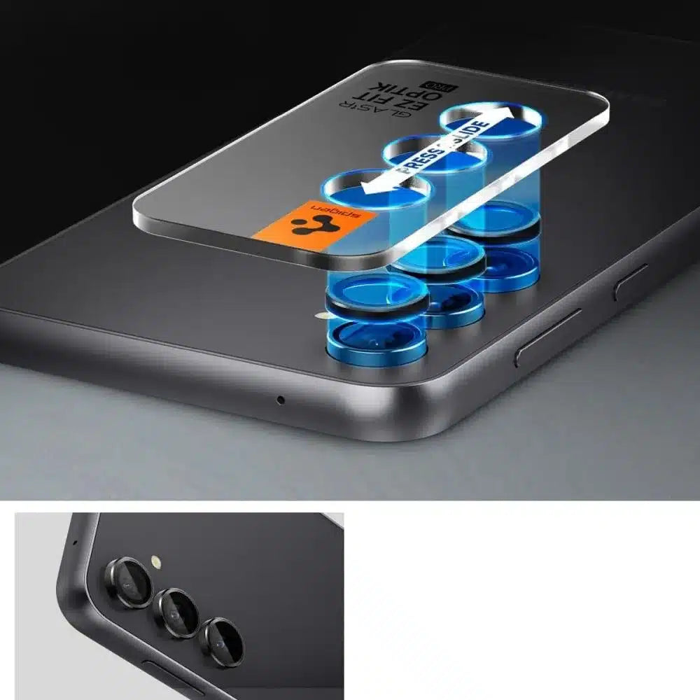 SPIGEN OPTIK.TR EZ FIT Ochrana kamery 2 ks pro SAMSUNG S23 FE černá
