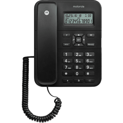 Motorola CT202 Analogni telefon Identifikacija poziva Crno