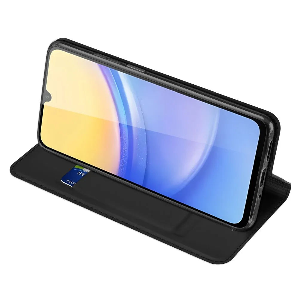DUX DUCIS Skin Pro – hladké kožené pouzdro pro Samsung Galaxy A16 5G černé