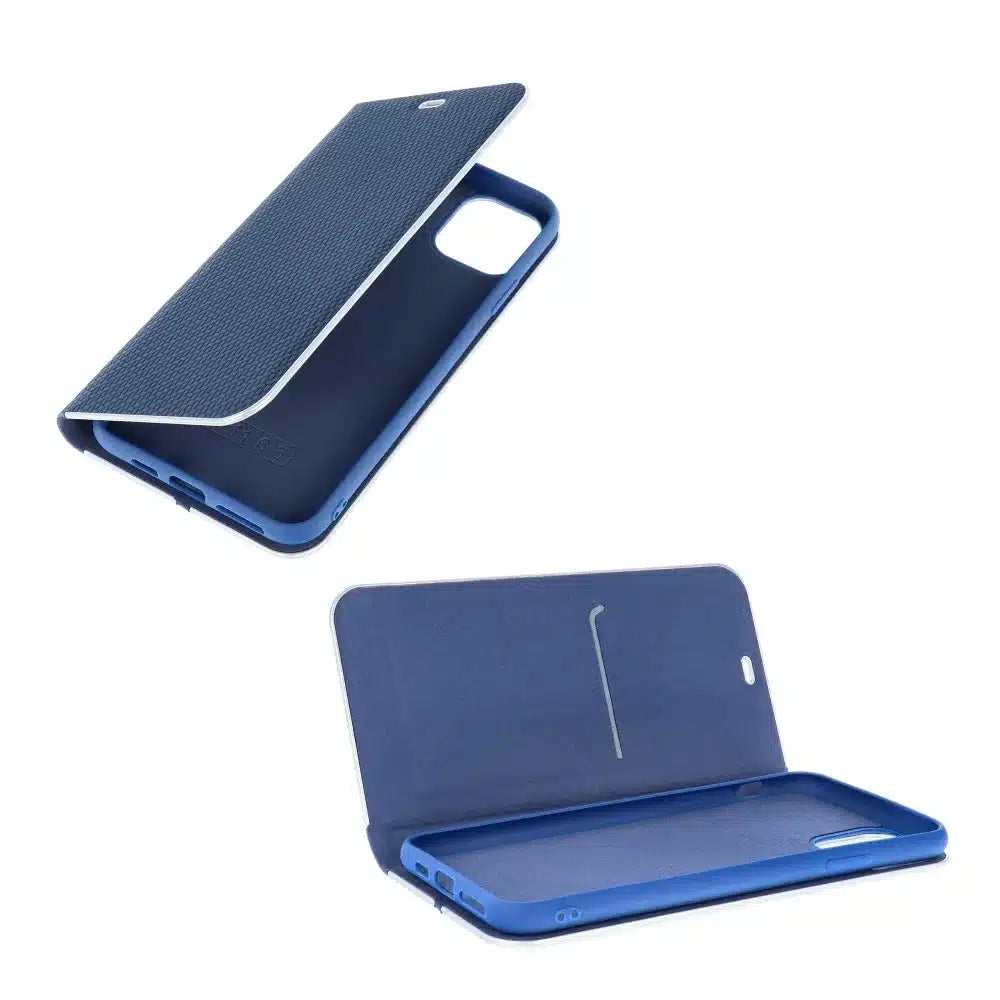 LUNA Book Carbon pouzdro pro XIAOMI Redmi NOTE 12 PRO Plus 5G modré