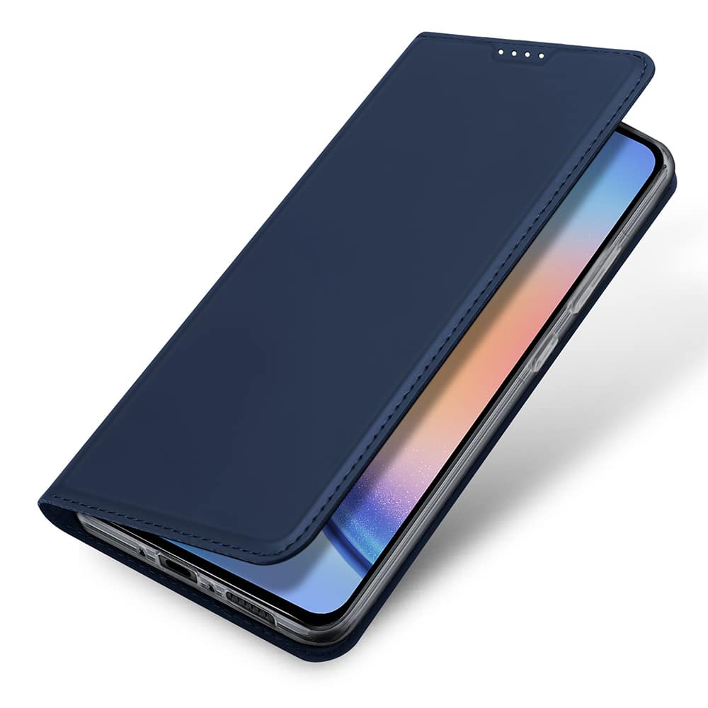 DUX DUCIS Skin Pro – Hladké kožené pouzdro pro Samsung Galaxy A35 5G černé