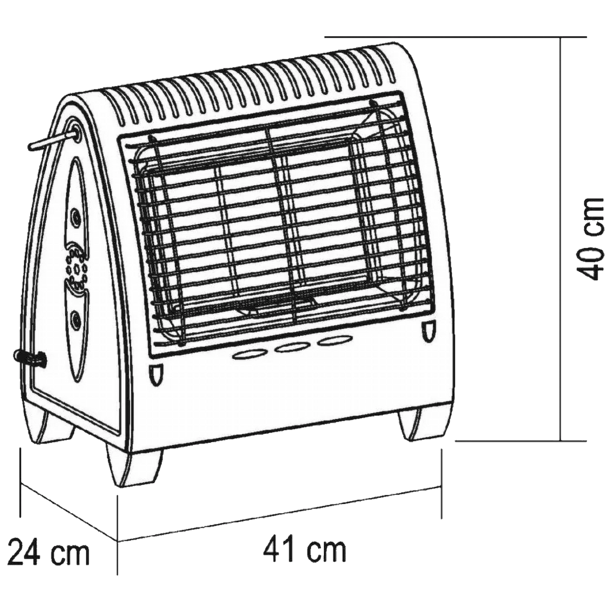 home Plinska grijalica, 4200 W, crna, A - FG420