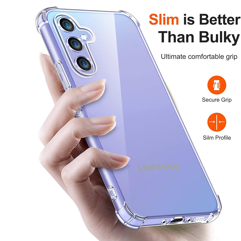 Techsuit Shockproof Clear Silicone průhledné pouzdro odolné proti nárazům pro Samsung Galaxy A35 5G