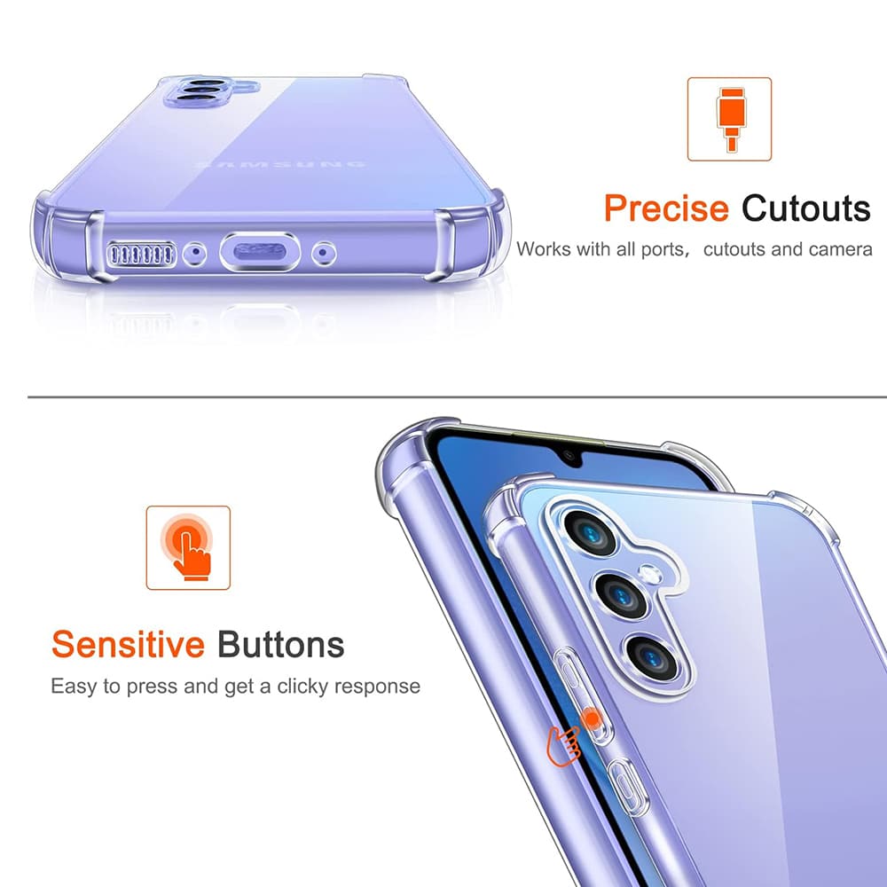 Techsuit Shockproof Clear Silicone průhledné pouzdro odolné proti nárazům pro Samsung Galaxy A15 4G / A15 5G