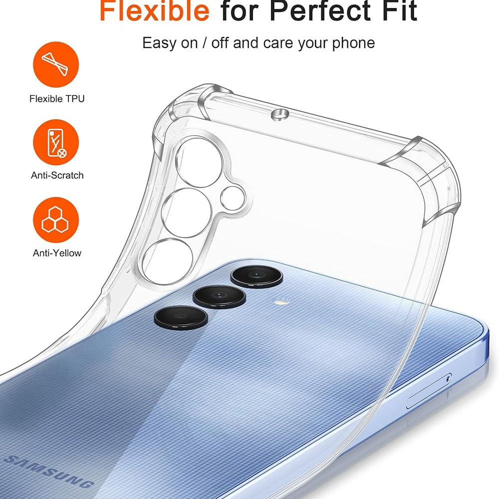 Techsuit Shockproof Clear Silicone průhledné pouzdro odolné proti nárazům pro Samsung Galaxy A25 5G