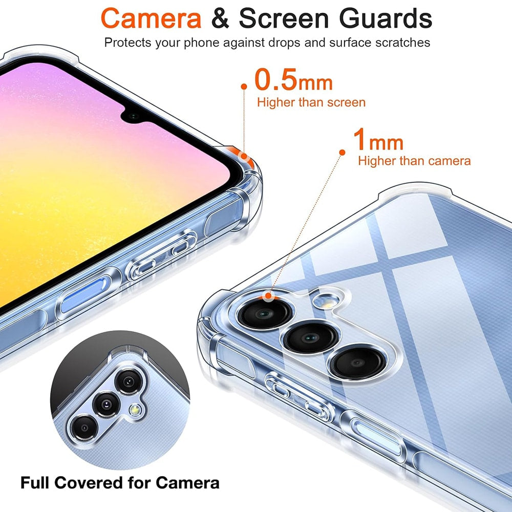 Techsuit Shockproof Clear Silicone průhledné pouzdro odolné proti nárazům pro Samsung Galaxy A25 5G