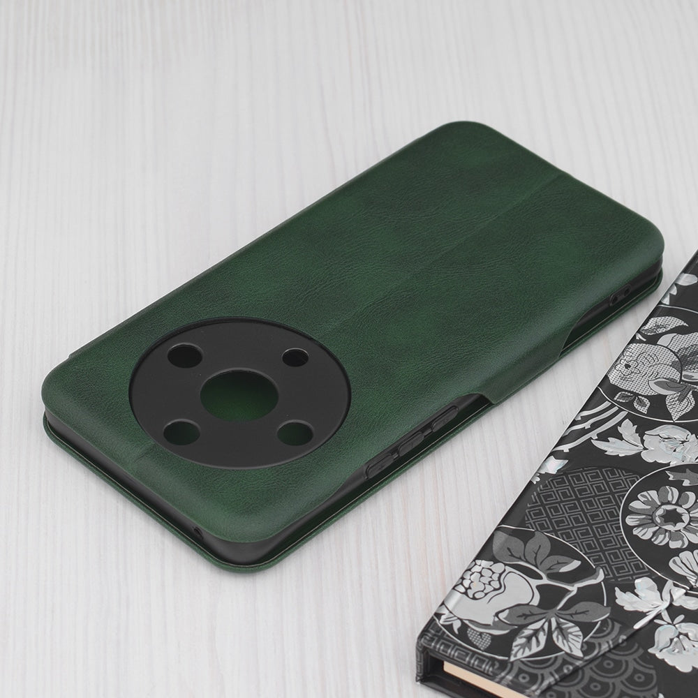 Techsuit Safe Wallet Plus skládací pouzdro pro Honor Magic6 Lite – tmavě zelené