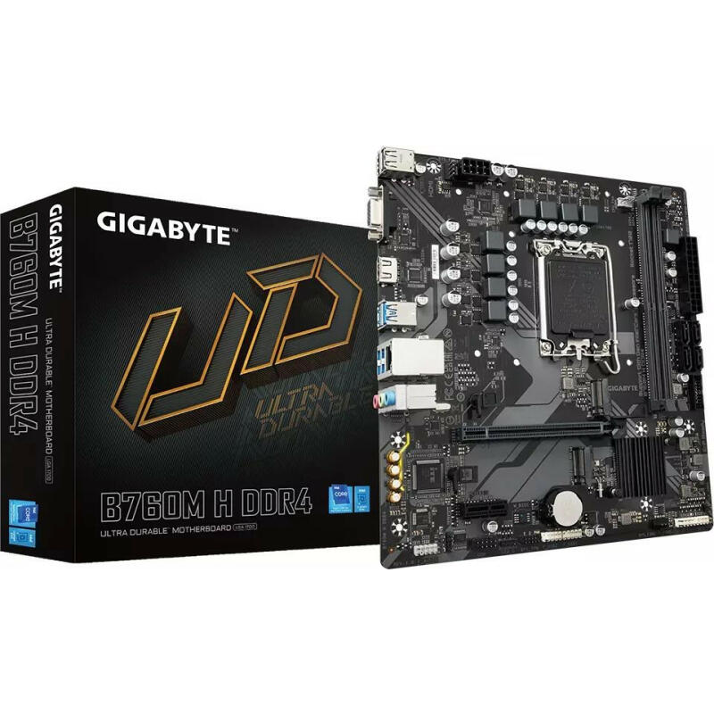 Gigabyte B760M H DDR4 (rev. 1.0) Intel B760 Express LGA 1700 Mikro ATX
