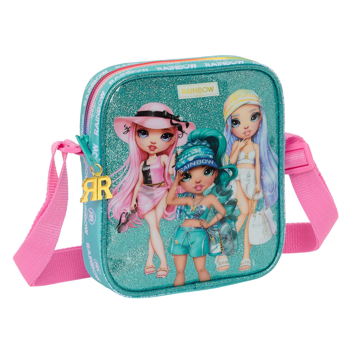 Torba na Rame Rainbow High Paradise Turkizno 16 x 18 x 4 cm
