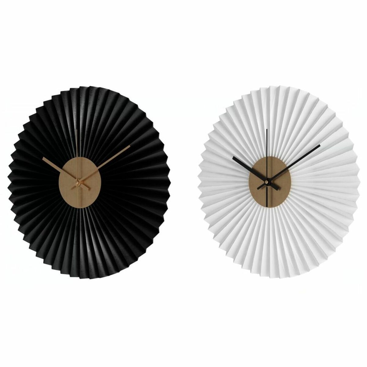 Zidni sat DKD Home Decor Bijela Crna Bijela/Crna Željezo Plastika moderan 30 x 4 x 30 cm (2 kom.)