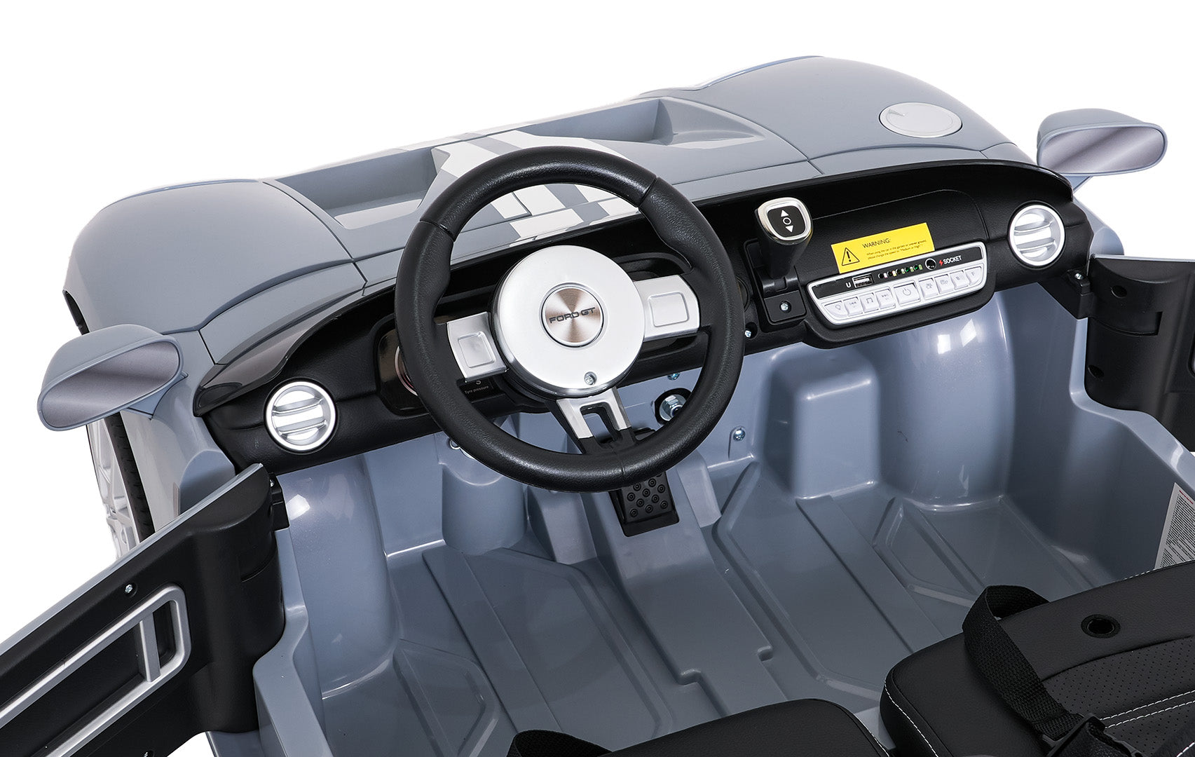 Licencirani auto na akumulator Ford GT 4x4 - dvosjed - sivi