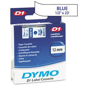 DYMO D1 Standard - Blue on White - 12mm traka za izradu naljepnica Plavo na bijelom