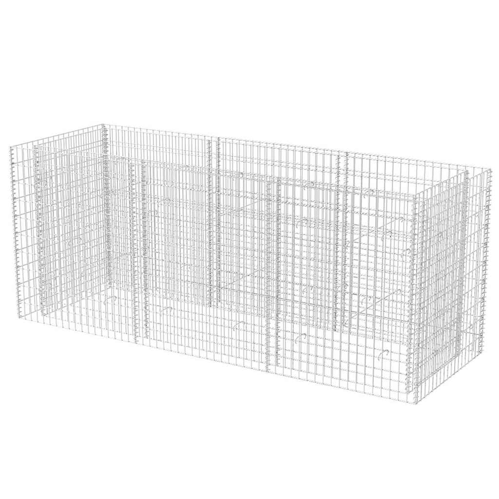 Gabionska sadilica čelična 270 x 90 x 100 cm