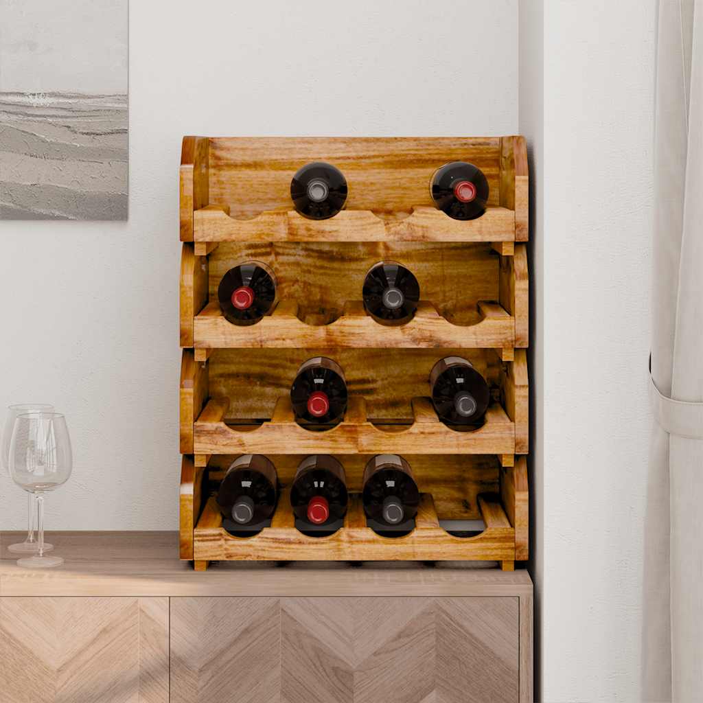 Stalci za vino 4 kom za 16 boca od masivnog drva mahagonija