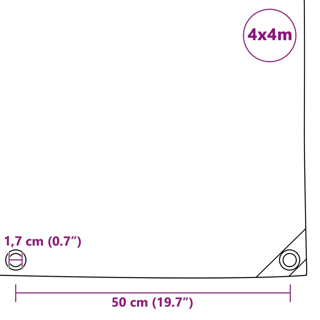 Cerada 650 g/m² 4x4 m plava