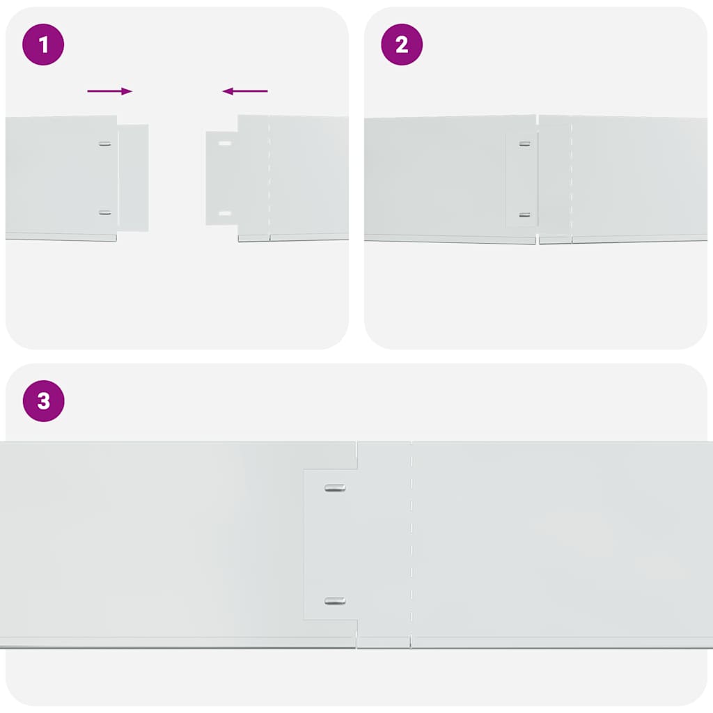Set ograda za travnjak od pocinčanog čelika 20 kom 100 x 20 cm