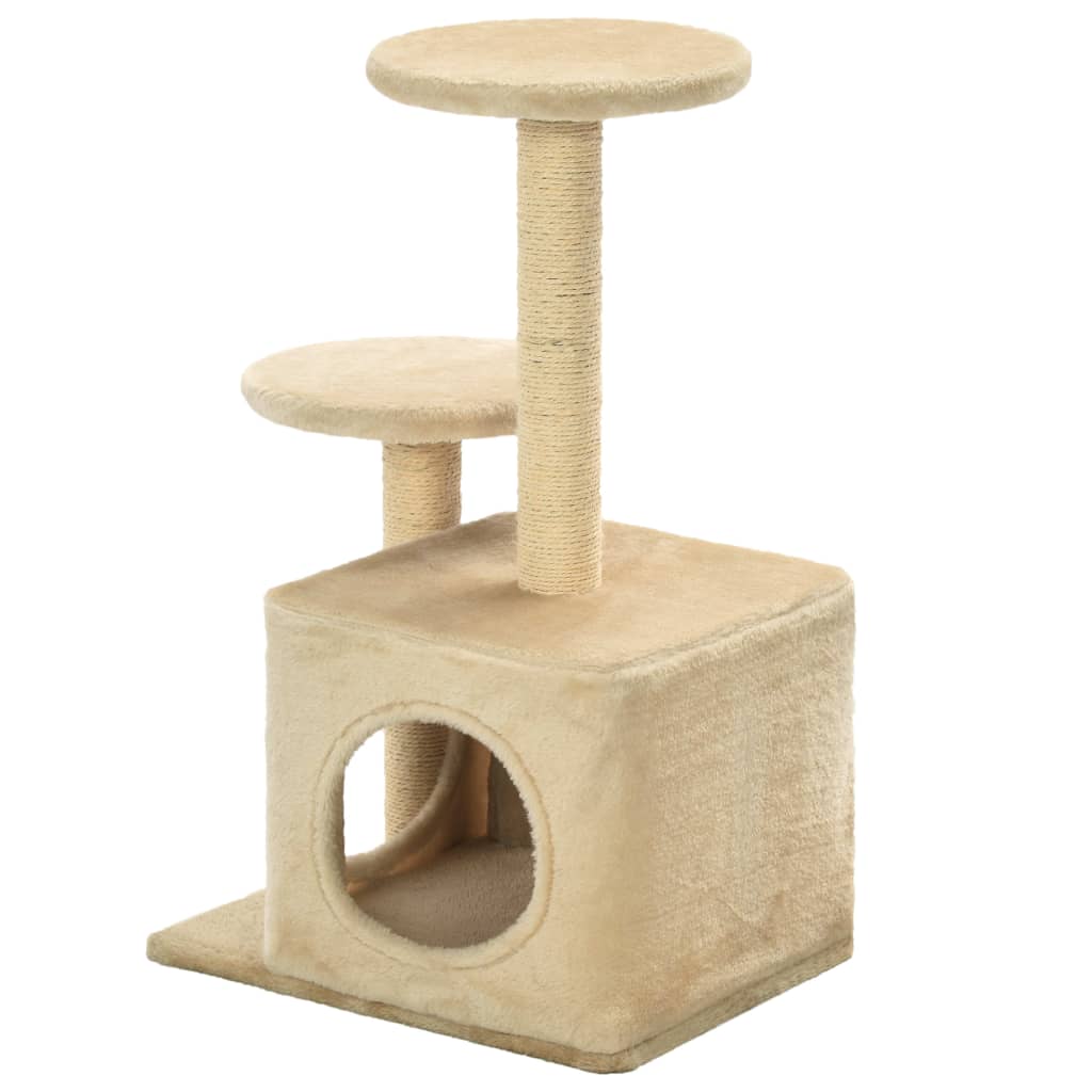 Penjalica za mačke sa stupovima za grebanje od sisala 60 cm bež