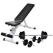 Klupa za vježbanje sa setom utega 60,5 kg