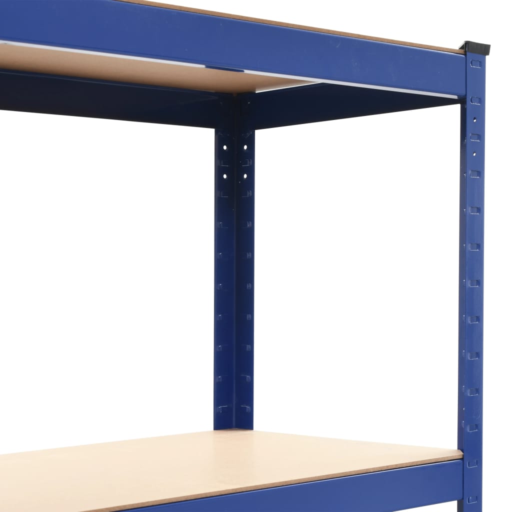 Police za pohranu 2 kom plave 80 x 40 x 160 cm čelik i MDF