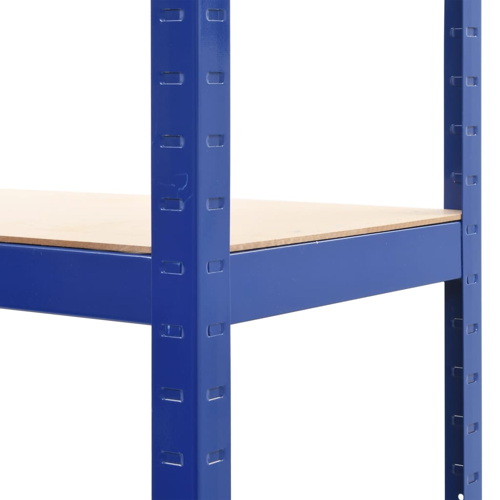 Police za pohranu 2 kom plave 80 x 40 x 160 cm čelik i MDF