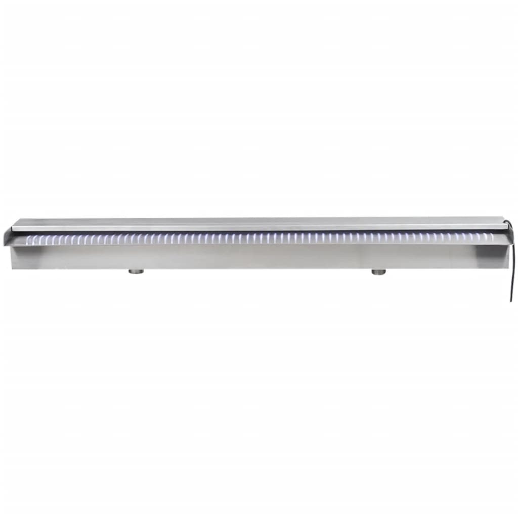 Pravokutna fontana za bazen s LED svjetlom nehrđajući čelik 90 cm