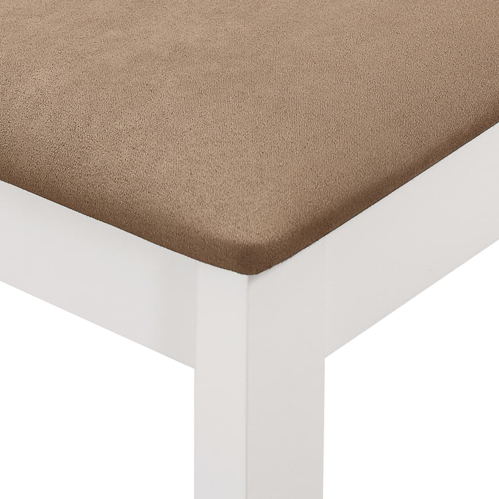Blagovaonske stolice od masivnog drva s jastucima 2 kom bijele
