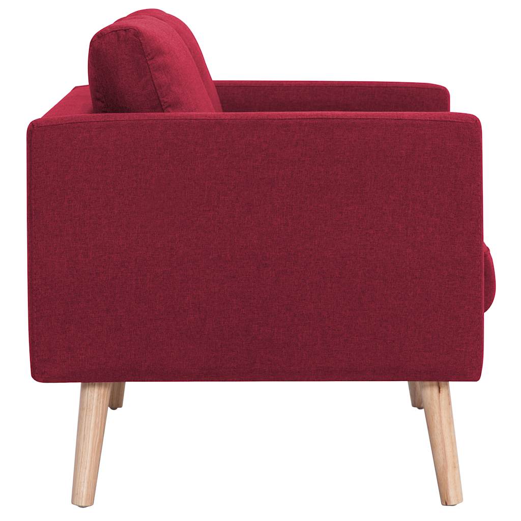 Dvosjed od tkanine crvena boja vina